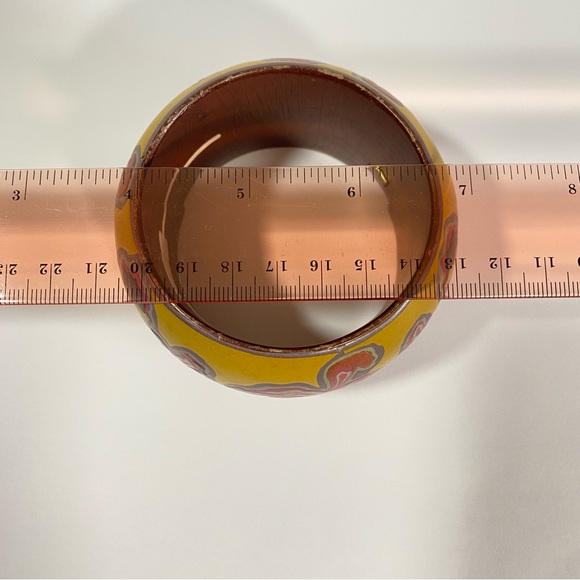 Painted Wood Bangle Bracelet - Picture 8 of 13